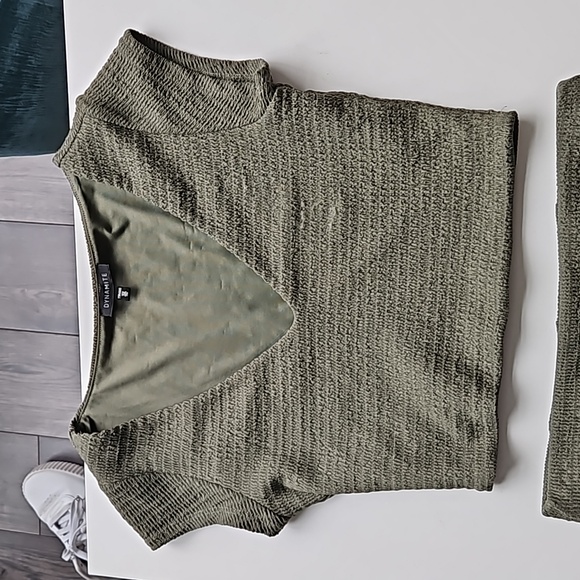 2 for 1 Dynamite Matching Set Maxi Skirt and Crop Top set in Green Bodycon fit - Picture 6 of 9